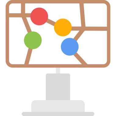 ağ web simgesi, basit vektör illüstrasyonu