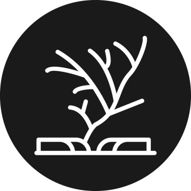 Ağaç simgesinin vektör illüstrasyonu