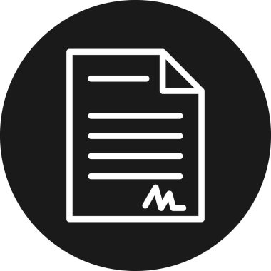 Belge. Web simgesi basit illüstrasyon