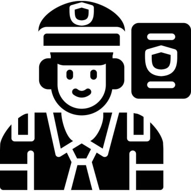 Polis. Web simgesi basit tasarım