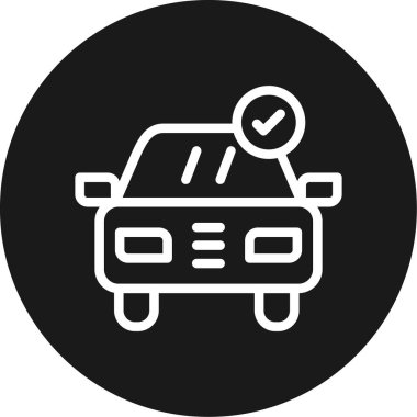 araba sigortası ikonu vektör illüstrasyonu