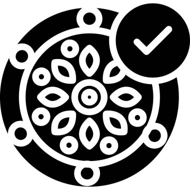 Bir saat simgesinin vektör illüstrasyonu