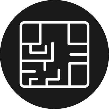 Moda tarzında izole edilmiş labirent simgesi