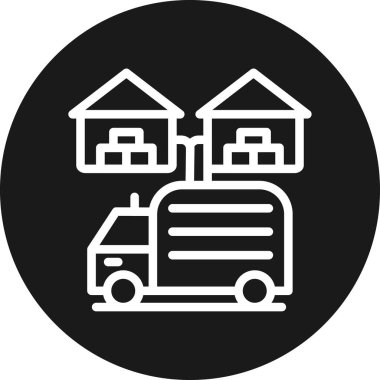 Otobüs. Web simgesi basit illüstrasyon