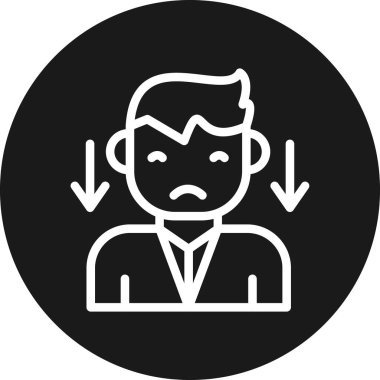 Üzgün adam simgesi, basit biçim