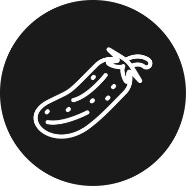 Salatalık simgesi tasarımının illüstrasyon vektörü grafiği