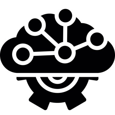 beyin ikonu vektör illüstrasyonu