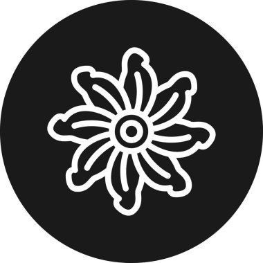 çiçek simgesi vektör illüstrasyonu