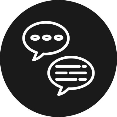 Sohbet simgesi vektör illüstrasyonu