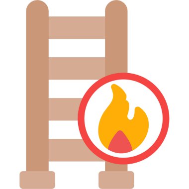 Yangın. Web simgesi basit illüstrasyon