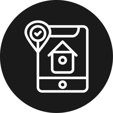 Ev Vektörü Kabartma Simgesi Tasarımı