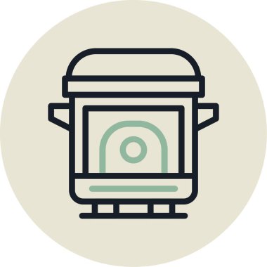 Tencere simgesinin vektör illüstrasyonu