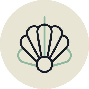 deniz kabuğu ikonu. vektör illüstrasyonu