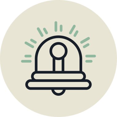 ampul ışığı simgesi ile doldurulmuş dış hat biçimi