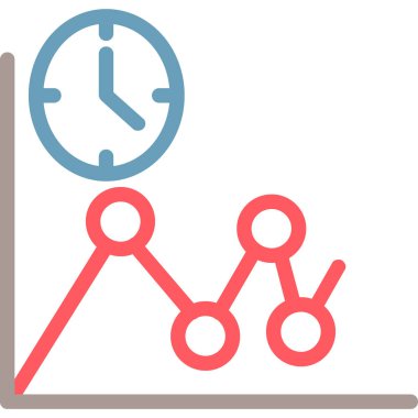 zaman yönetimi düz simgesi, vektör, illüstrasyon