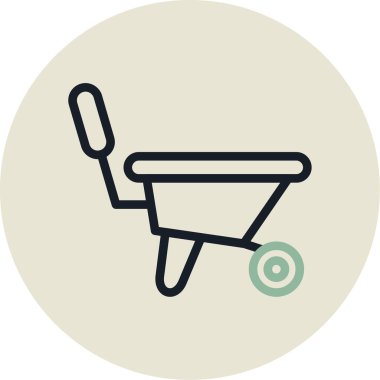 el arabası simgesi vektör illüstrasyonu