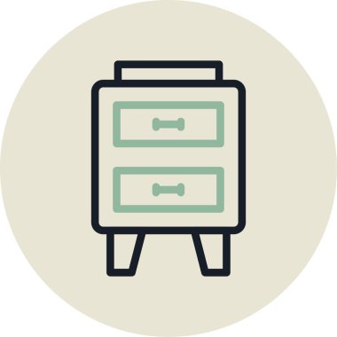 Mobilya simgesinin vektör illüstrasyonu