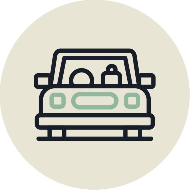 araba simgesi vektör illüstrasyonu