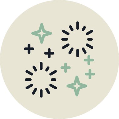 Havai fişekler. Web simgesi basit illüstrasyon