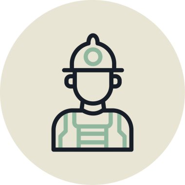 İşçi. Web simgesi basit illüstrasyon