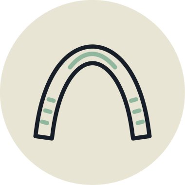 Tek bir izole simgenin vektör illüstrasyonu