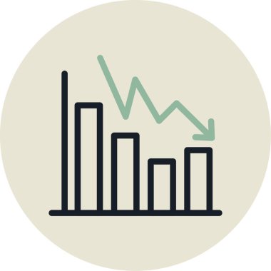 iş grafiği ikon vektör illüstrasyonu