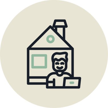 Ev modern simgesinin vektör illüstrasyonu