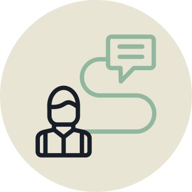 Dizüstü bilgisayarı olan adam, satır vektör çizimi