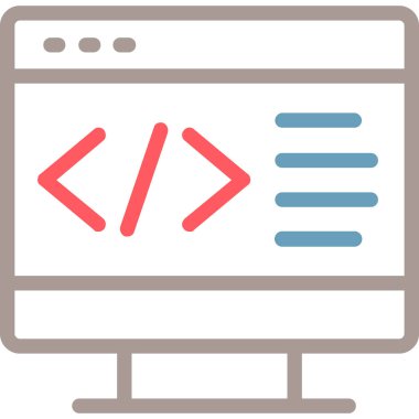 Web geliştirme programlama simgesi - ana hatlar biçiminde