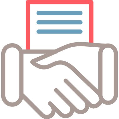 Anlaşma anlaşma anlaşma simgesi - taslak biçimi