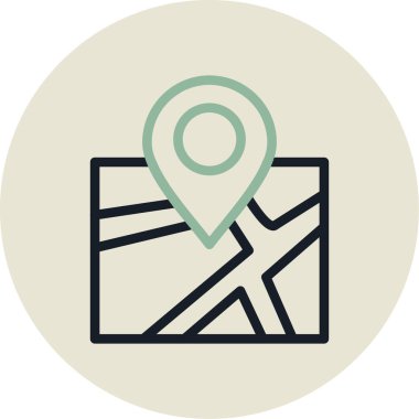 Konumu PIN simgesi. vektör çizim