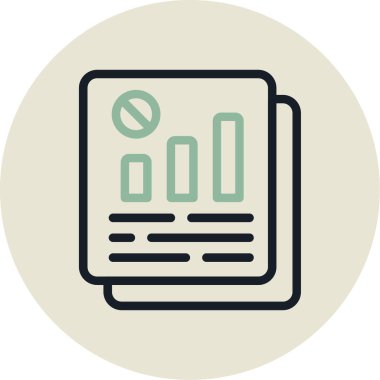 iş ve finans düz ikon vektör çizimi