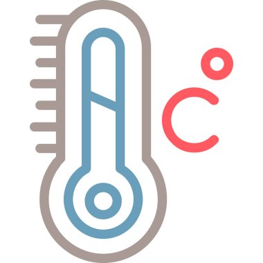 Termometre. Web simgesi basit illüstrasyon