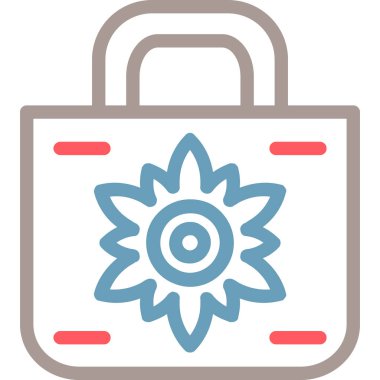 Çanta. Web simgesi basit illüstrasyon