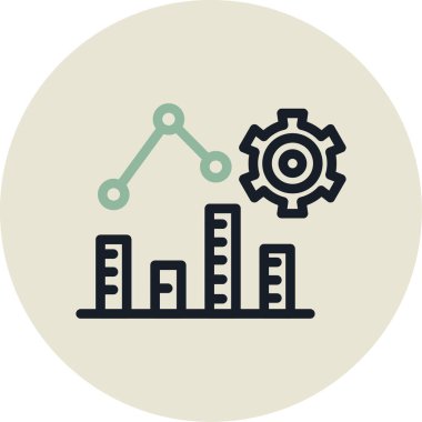 İş ve finans simgesinin vektör illüstrasyonu