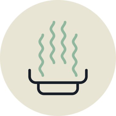 Sıcak çorba, illüstrasyon, vektör, beyaz arkaplanda.