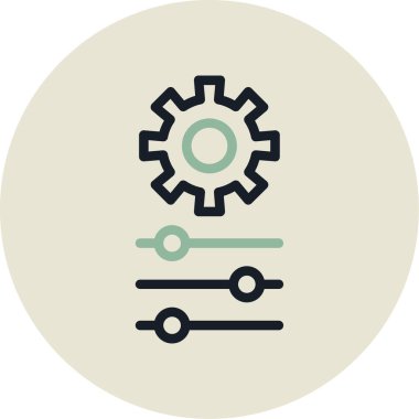 Teçhizat Web simgesi basit illüstrasyon