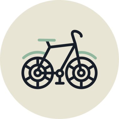 Bisiklet. Web simgesi basit illüstrasyon