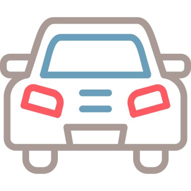 - Araba. Web simgesi basit illüstrasyon