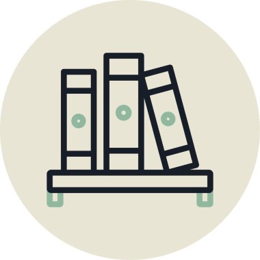 Kitaplar. Web simgesi basit tasarım