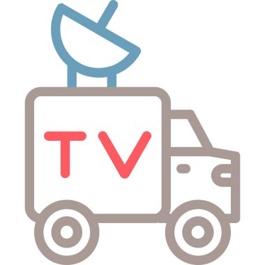 Televizyon simgesinin vektör illüstrasyonu