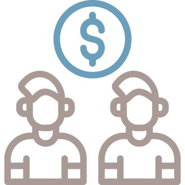 Dolar. Web simgesi basit illüstrasyon