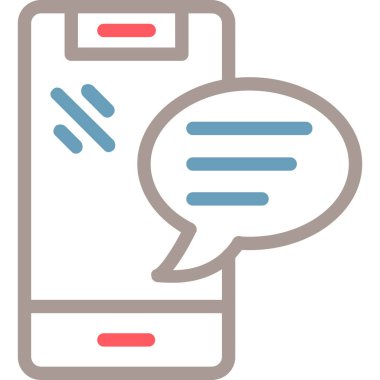 Mesaj var. Web simgesi basit illüstrasyon