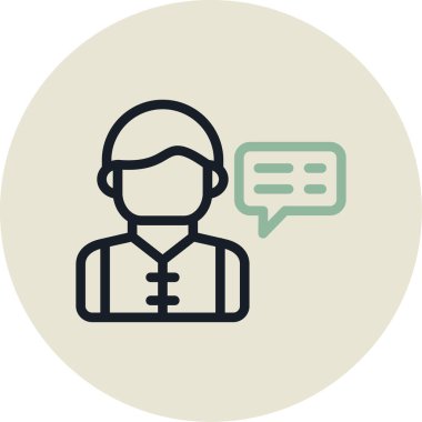 Bir kişi simgesinin vektör illüstrasyonu