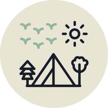 vector illustration of a forest icon