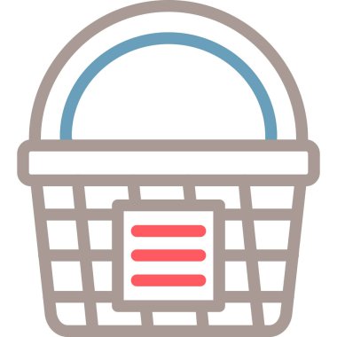 Sepet. Web simgesi basit illüstrasyon