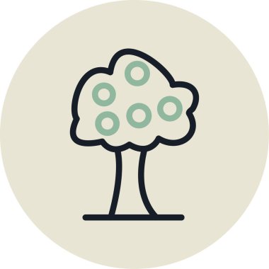 Orman. Web simgesi basit illüstrasyon