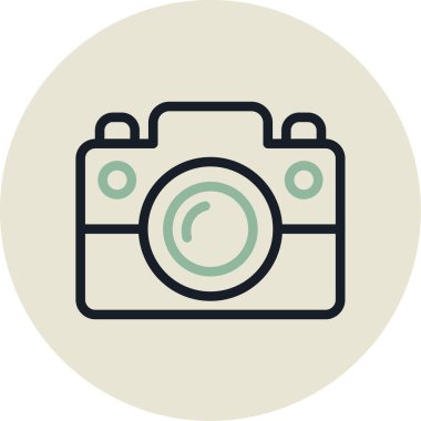 Fotoğraf kamerası vektör simgesi
