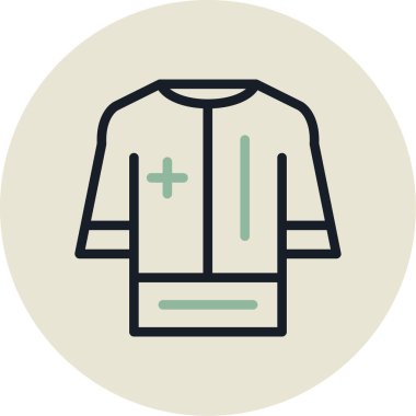 shirt simgesi vektör illüstrasyonu