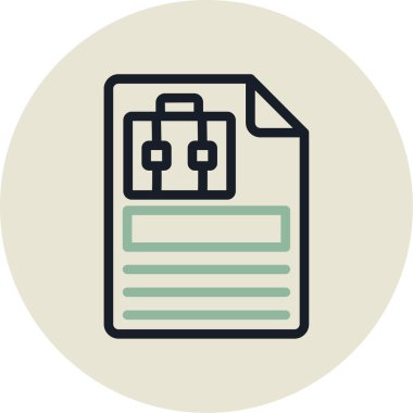 Modern eksiklik belgesinin vektör simgesi çizimi